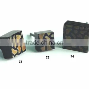 Buffalo Horn Knob With Antique Finish thumbnail-1