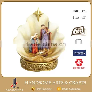 12 Inch Resin LED Holy Family Statue thumbnail-1