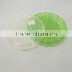 Plastic Square Rect. Microwave 3 Compartment Reusable Food Storage Containers TH-012 thumbnail-4