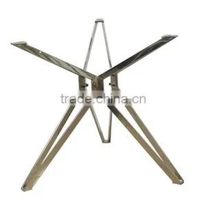 KD Package Stainless Steel Metal Base Glass Top Coffee Table thumbnail-3