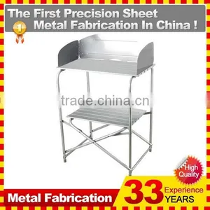OUTDOOR STAINLESS STEEL/ALUMINUM BBQ SIDE TABLE FOR COOKING thumbnail-1