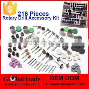 216 Pieces Rotary Drill Accessory Kit. Mini Rotary Power Drill Tool Accessory Kit .T0071 thumbnail-1