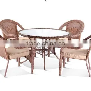 Garden Furniture Rattan Leisure Glass Dining Set AK1174 thumbnail-1