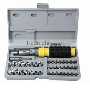 41 Pcs 1/4" Drive Socket Wrench Set Tools Set thumbnail-1