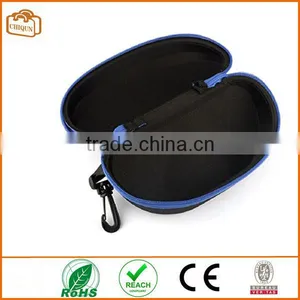 Fashion Portable Carabiner Eye Glasses Sunglasses Hard Case Protector Box (Blue) thumbnail-2