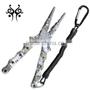 QJ-FP002 7inch Camouflage Aluminum Handle Tungsten Blade Fishing Pliers thumbnail-1