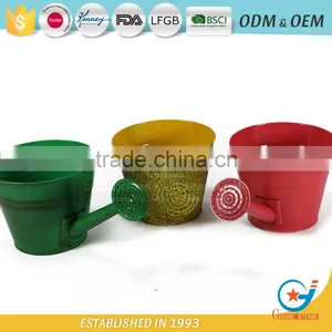 10 Inch Outdoor Plants for Pots Metal Flower Planters thumbnail-6