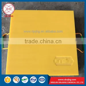Two Handles Yellow Color Print Logo Crane Outrigger Mat Manufacture thumbnail-1