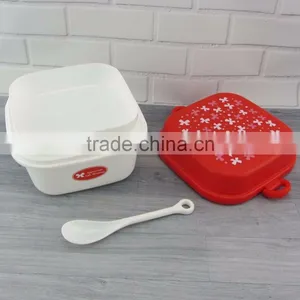 Double Layers Square Plastic Tiffin Lunch Box thumbnail-5