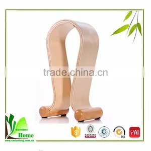 China Manfacturer Natural Bamboo Cheap Headphone Stands thumbnail-3