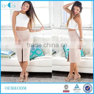 2016 Hot Sale Two Piece Set Ladies Clothing Latest Model Blouse and Skirt thumbnail-1