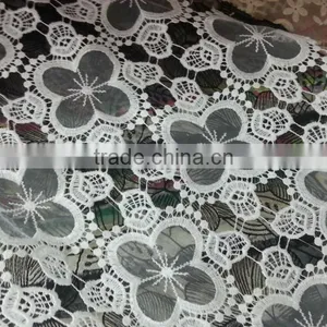 Stripe Fabric Dress Embroidery Swiss Voile Lace thumbnail-1
