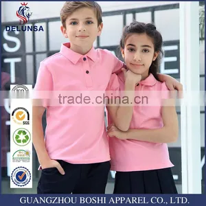 New Design Pink Color Cotton Polo Shirt For Students Wear thumbnail-1