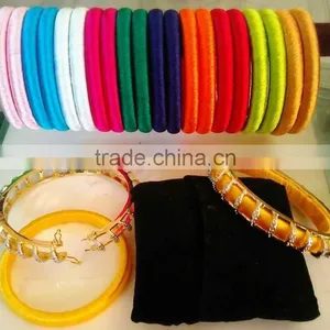Indian Bangle Sets ,Stylish Silk Thread Bangles thumbnail-2