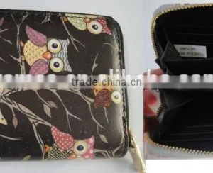 Fashion High Quality PU Stylish Print Owl Wallet thumbnail-2
