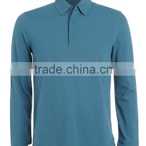 Unisex Stylish Long Sleeve Polo T-shirt thumbnail-1