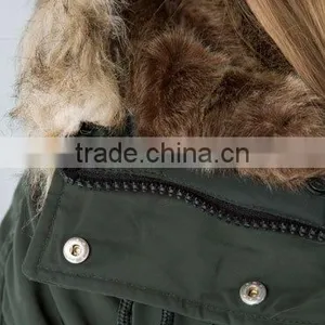 New Style Winter Wholesale Lady Coat With Big Fur Collar on h thumbnail-5