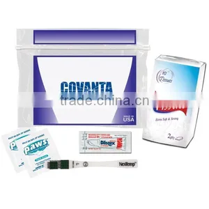 USA Made Cold & Flu Kit - Has a Disposable Thermometer, Tissues, Antimicrobial Wipes, Packet of Blistex and Comes With Your Logo thumbnail-1