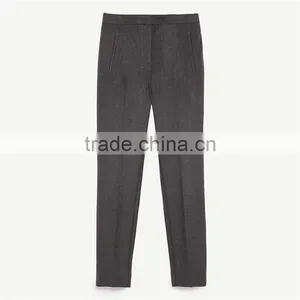 2017 OEM Front Zip Marl Stretch Waist Skinny Leg Trousers thumbnail-6