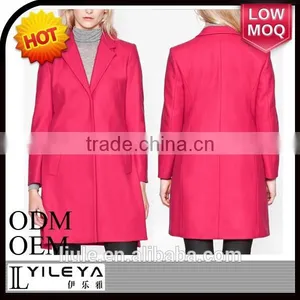 Hot Sell Rose Red Platform Felt Japan Winter Coat thumbnail-1