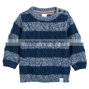 Soft Cotton Blend With Wool Content Knitting Patterns Boys Sweater With Shawl Collar thumbnail-3