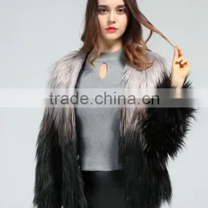 2017 Fake Fur New Autumn and Winter Women Fur Fur Coat Long Sleeves Women Sweater Coat thumbnail-3