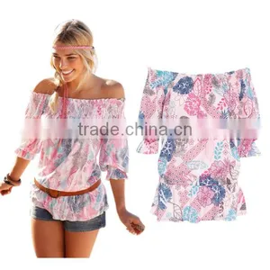Summer Casual Women Clothing Printed T Shirt Ladies Short Sleeve Blouse Tops thumbnail-1