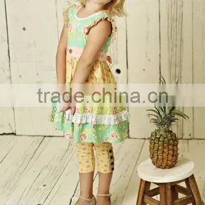 Hot Sale Organic Cotton Baby Boutique Outfit Summer Sweet Girl Clothing With Polka Dot thumbnail-5