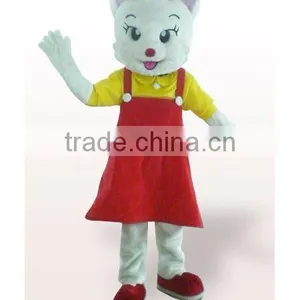 Red Female Cat Plush Adult Mascot Halloween Costume thumbnail-1