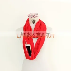 Colorful Best-selling Scarf With Zipper Pocket thumbnail-1