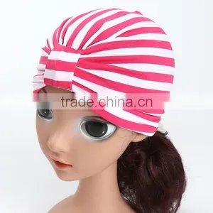 Kids Novelty Hats With Strip Pattern, Custom Colorful Kids Turban Cap thumbnail-2