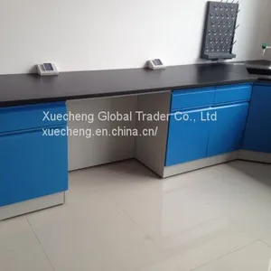 All Steel Side Lab Table 6m Long Wall Bench thumbnail-3