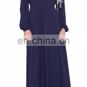 Wholesale Kaftan Abaya Ladies Long Sleeve Islamic Muslim Long Dress thumbnail-2