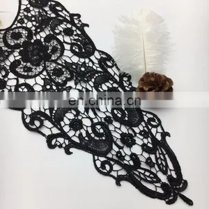 OLN14768 OLN14768 Elegant Black Neck Lace Design Ladies Suit Chemical Neck Design Lace thumbnail-3
