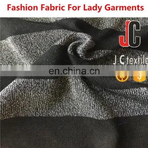 KNITTING WITH SLIVER YARN STRIP FABRIC FOR GIRLS FROCK DRESS thumbnail-2