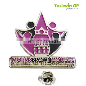 Custom College Metal Lapel Pins With Wholesale Price, Soft Enamel thumbnail-1