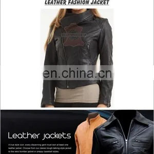 Leather Jacket, Women Finished Leather Jacket, Pakistan thumbnail-1