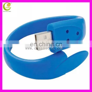 2017 Custom Design Silicone 32GB Silicone Wristband / Bracelet / Rubber Band USB Flash Drive for Promotional Gift thumbnail-3