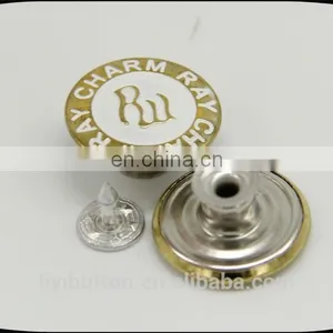 Direct Sale From Factory, Fashionable Bronze With Painting Brass Removable Button for Garment thumbnail-2