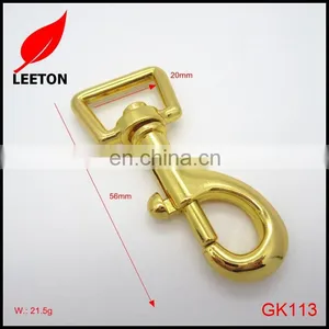 Factory Supply Shiny Gold 0.75inch Dog Leash Swivel Snap Hook thumbnail-1