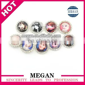 Various Cartoon Photo Acrylic Rhinestone Metal Button thumbnail-1