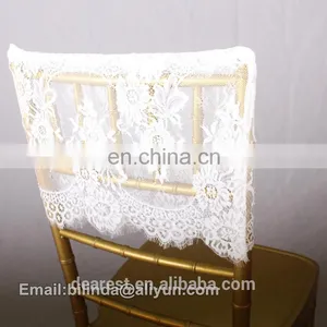 Lace Chair Cap, Chiavari Chair Sash,black and White Wedding Chair Decoration thumbnail-1
