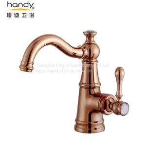 Bathroom Sink Faucet Crystal Handle thumbnail-1