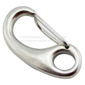 Stainless Steel Carabiner Spring Snap Hook Egg Shape Safety Clips thumbnail-1