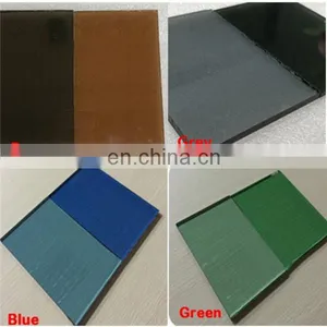 Heat Reflection Grey Blue Green Bronze Window Glass Factory Colored Tinted Building Glass thumbnail-2