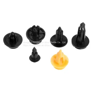 Automotive Plastic Push Type Retainer Clips, Black Auto Nylon Fasteners thumbnail-1