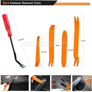 Black Plastic Auto Fastener Push Type Rivet Retainer Removal Tool Kit thumbnail-5