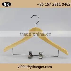 Children Wooden Hanger and Pants Hanger With Under Clips for Kids thumbnail-6