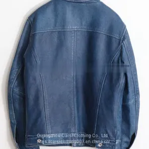 MEN'S NEW FASHION WASHED COWSKIN GENUINE LEATHER JACKET F/W2021 thumbnail-2