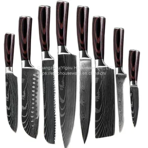 China Supplier New Product 8 Inch Japanese Professional Damascus Steel Kitchen Chefs Knife With Wood Handle thumbnail-5